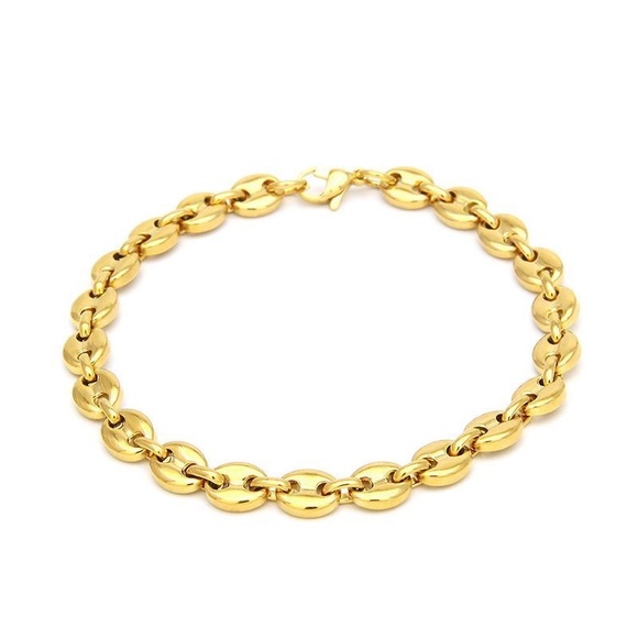 18k gold stainless steel coffee bean bracelet - Picture 6 of 6